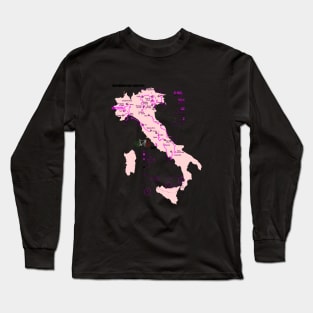 Recorrido de giro ditalia 2024 Long Sleeve T-Shirt